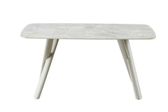 ORION – Table à manger rectangulaire effet pierre beige