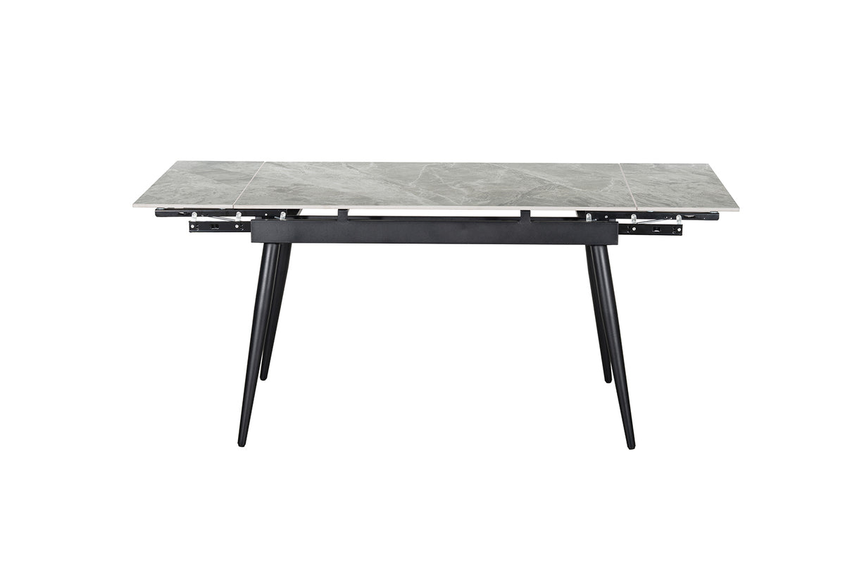 HERO – Table à manger extensible pierre brillante – 120-180 cm