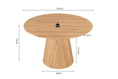 PORTO – Table à manger décor chêne naturel
