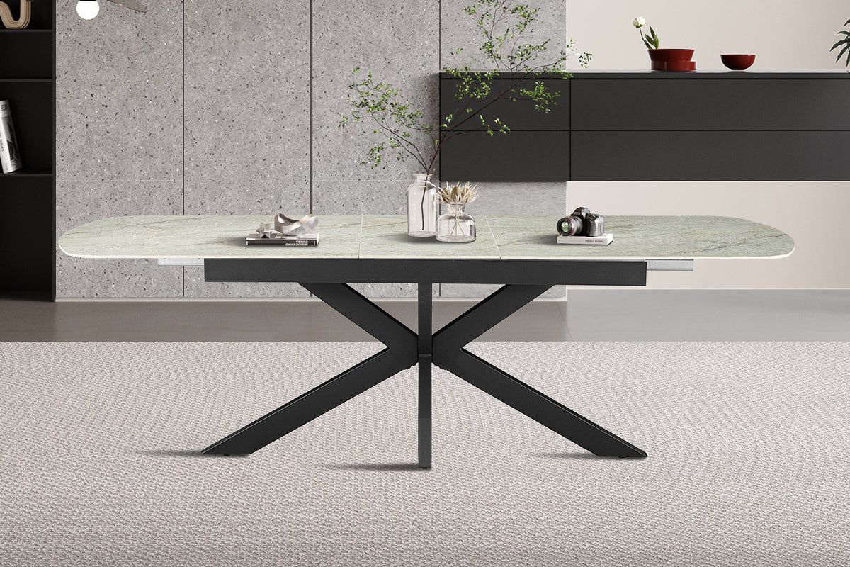 HESTIA – Table à manger extensible ovale danoise – 180-220 cm