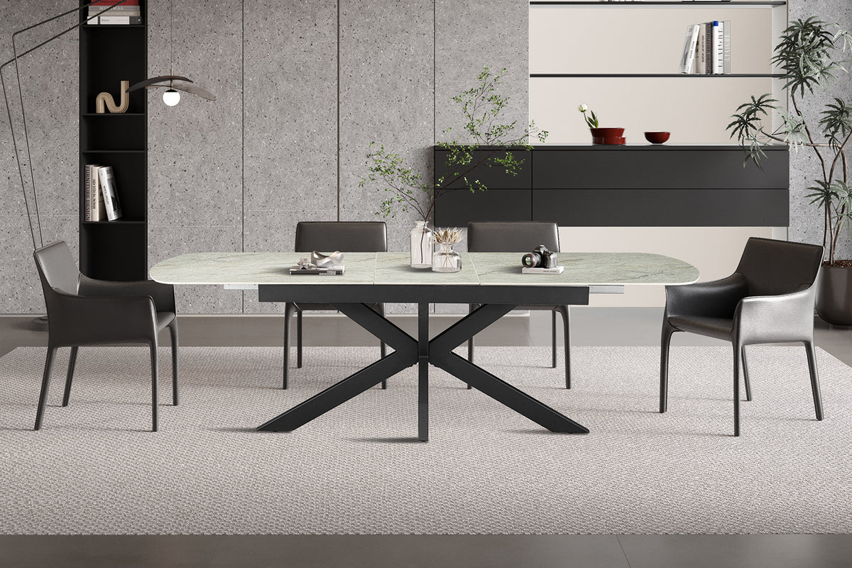 HESTIA – Table à manger extensible ovale danoise – 180-220 cm