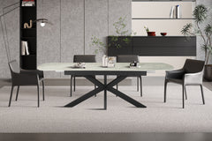 HESTIA – Table à manger extensible ovale danoise – 180-220 cm
