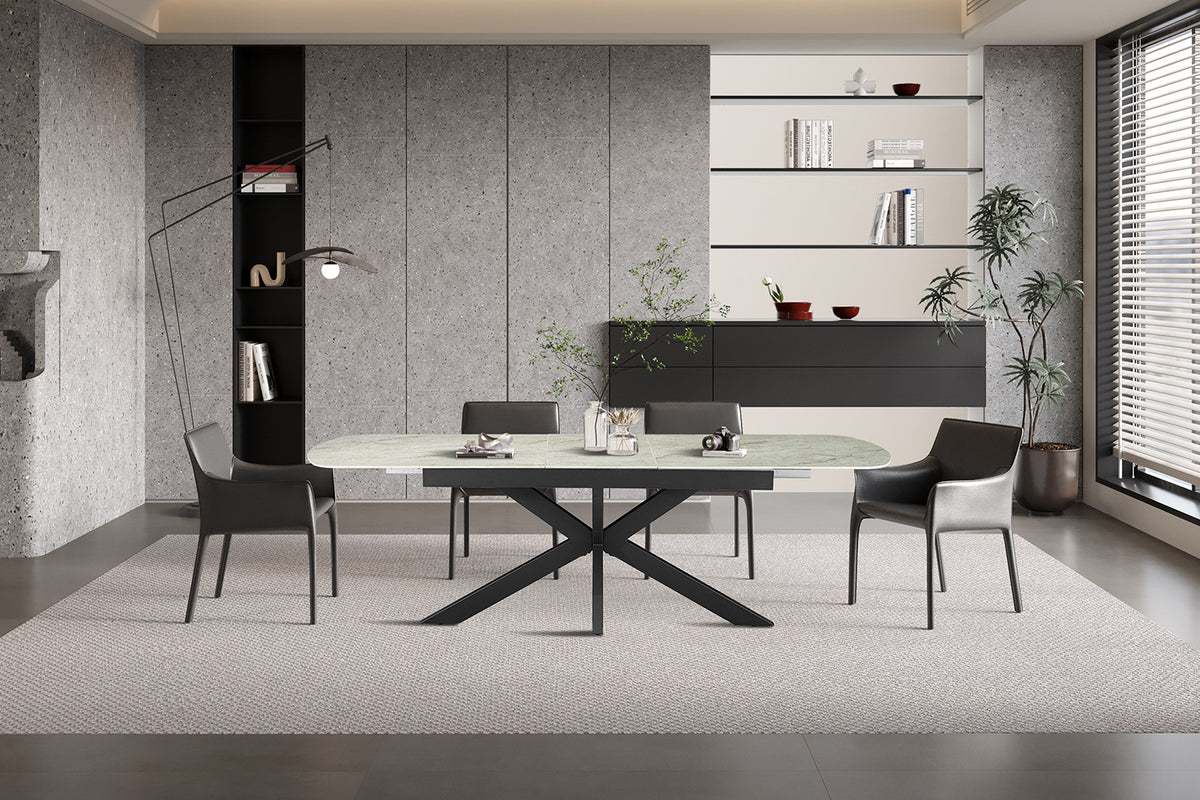 HESTIA – Table à manger extensible ovale danoise – 180-220 cm
