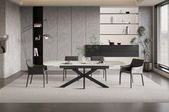 HESTIA – Table à manger extensible ovale danoise – 180-220 cm