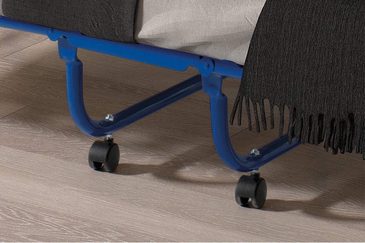 SAFARI – Lit pliable métal bleu – 80 x 190 cm