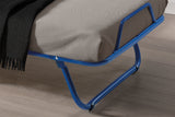 SAFARI – Lit pliable métal bleu – 80 x 190 cm