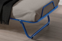 SAFARI – Lit pliable métal bleu – 80 x 190 cm