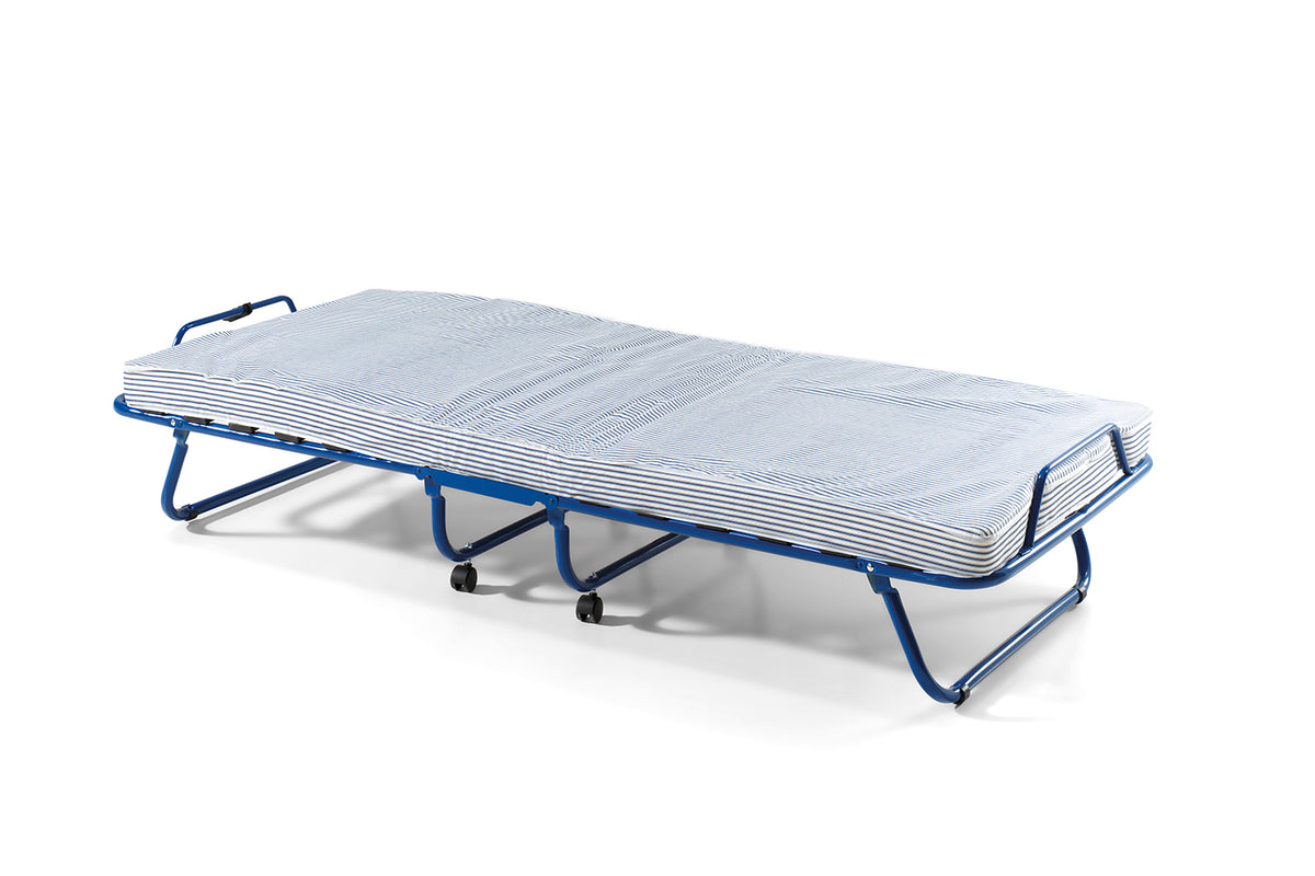 SAFARI – Lit pliable métal bleu – 80 x 190 cm