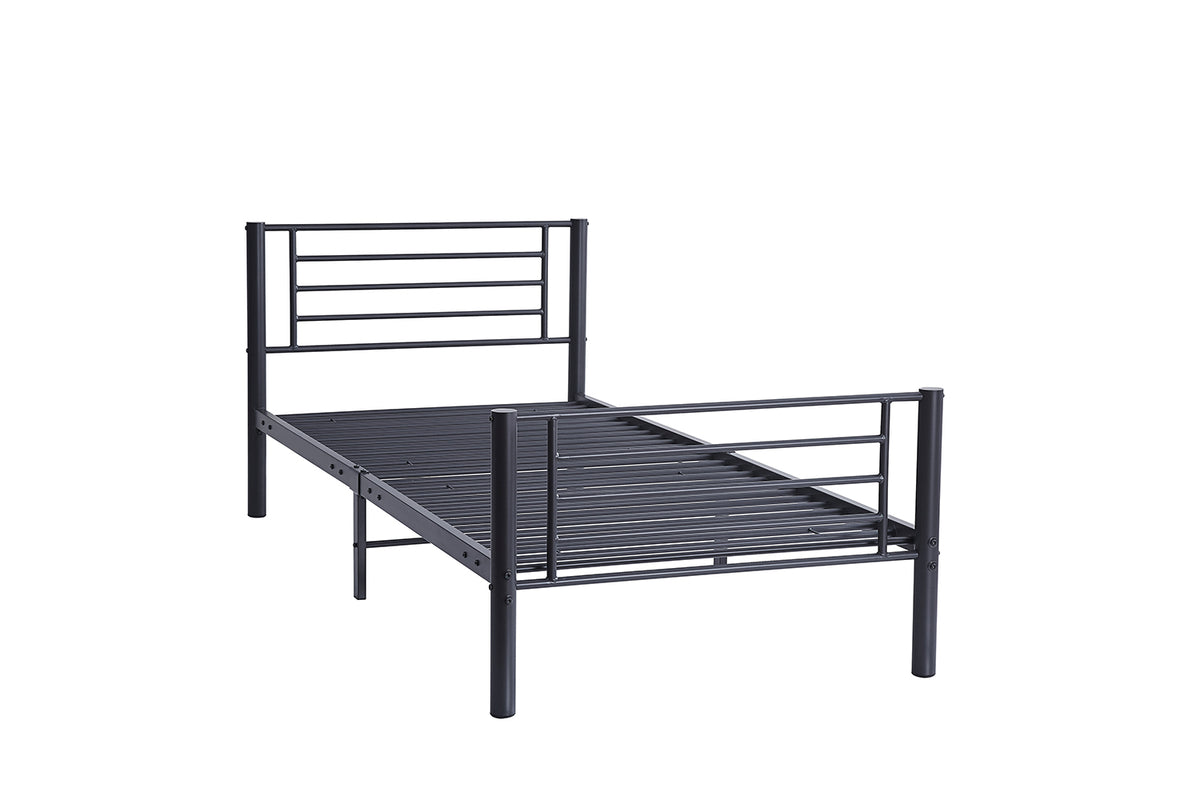 SAMMY – Lit en métal gris foncé