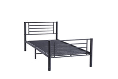 SAMMY – Lit en métal gris foncé