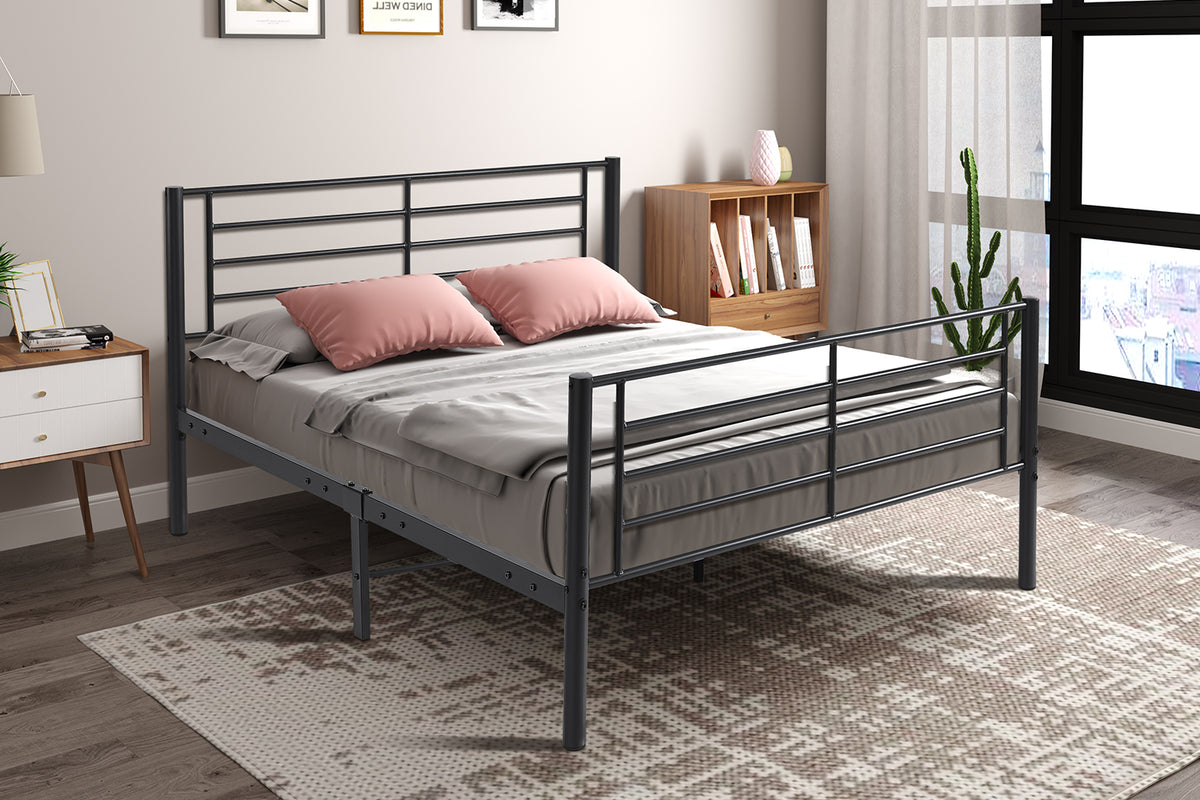 SAMMY – Lit en métal gris foncé