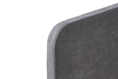PARMA – Lit avec sommier tissu gris – 90 x 200 cm