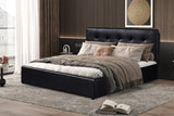 PORTO – Lit coffre avec sommier PU noir – 160 x 200 cm