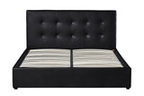 PORTO – Lit coffre avec sommier PU noir – 160 x 200 cm