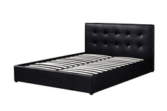 PORTO – Lit coffre avec sommier PU noir – 160 x 200 cm