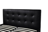 PORTO – Lit coffre avec sommier PU noir – 160 x 200 cm