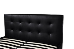 PORTO – Lit coffre avec sommier PU noir – 160 x 200 cm