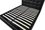 PORTO – Lit coffre avec sommier PU noir – 160 x 200 cm