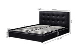 PORTO – Lit coffre avec sommier PU noir – 160 x 200 cm