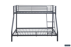 TRIO – Lit superposé en métal gris foncé – 140/90 x 200 cm