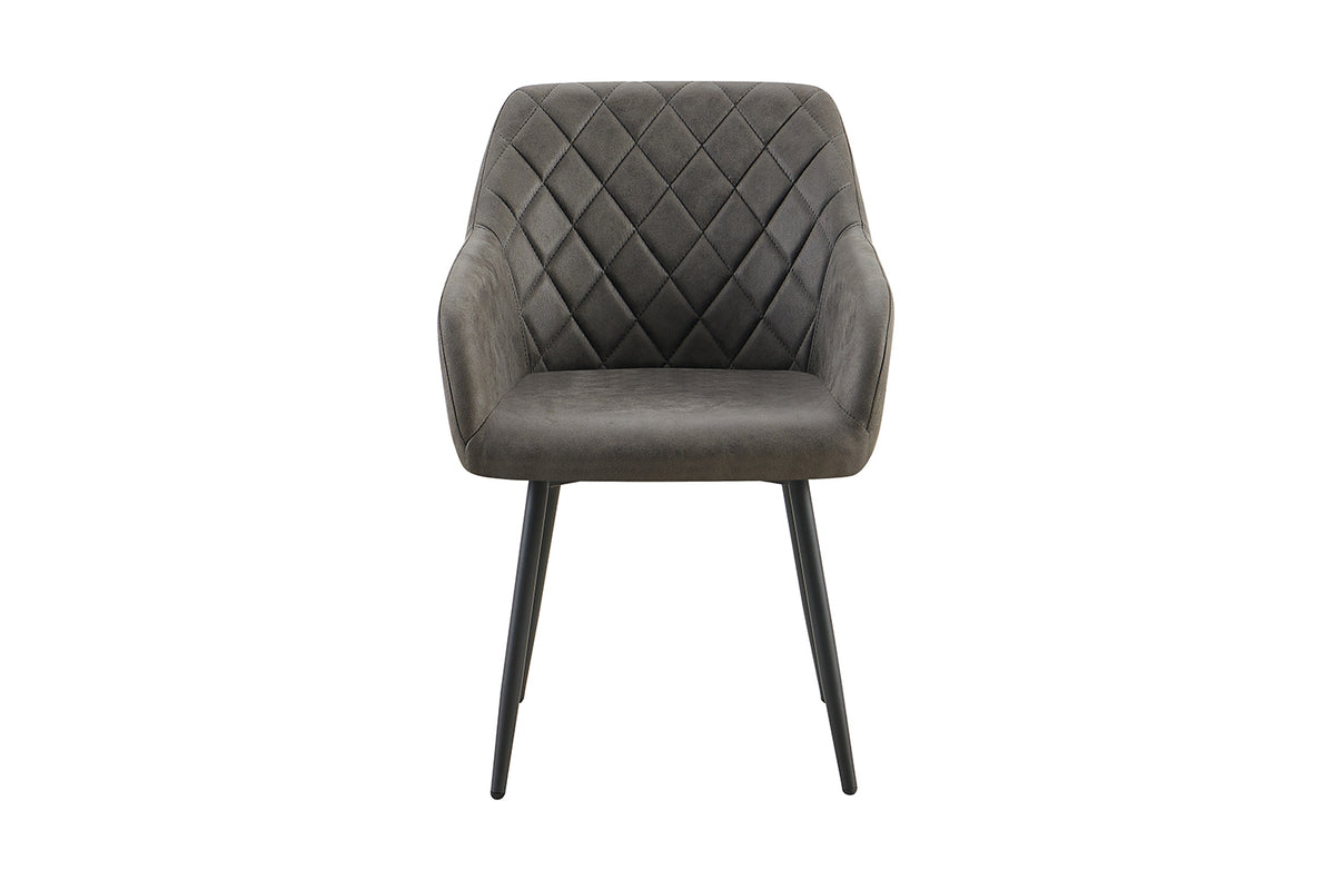 PERON – Chaise PU microfibre grise