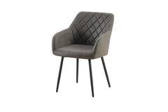 PERON – Chaise PU microfibre grise