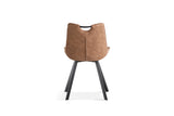 PABLO – Chaise PU microfibre brun foncé