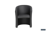 CHARLIE – Fauteuil PU noir
