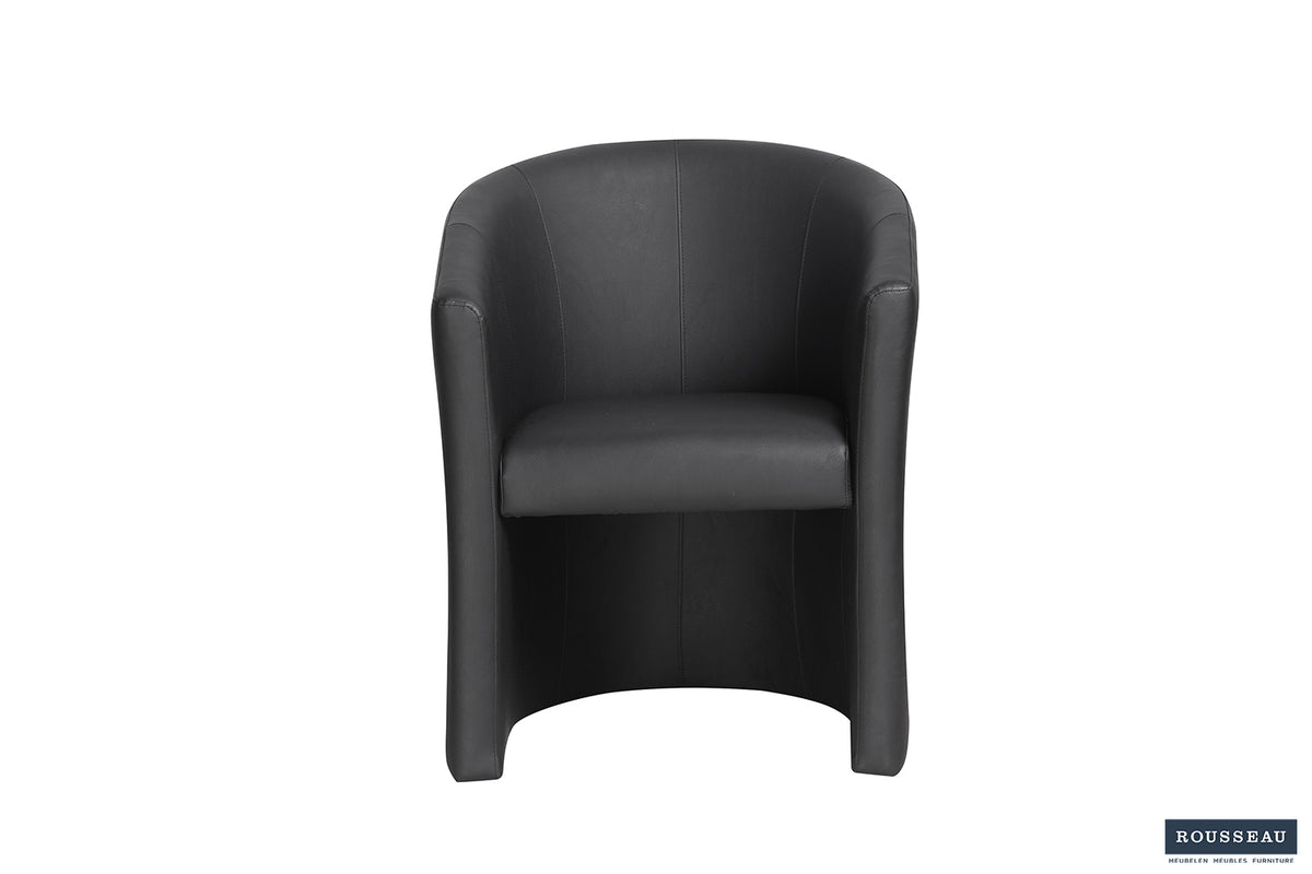 CHARLIE – Fauteuil PU noir