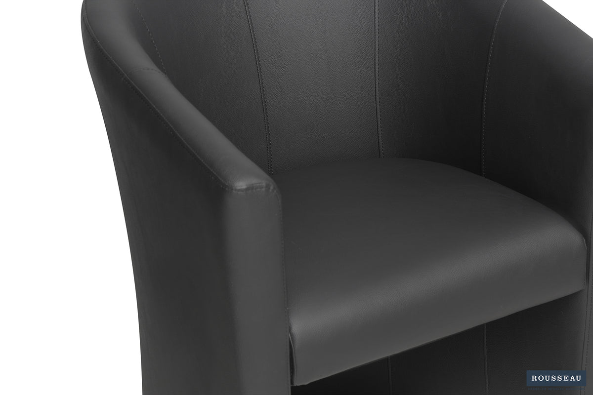 CHARLIE – Fauteuil PU noir