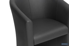 CHARLIE – Fauteuil PU noir