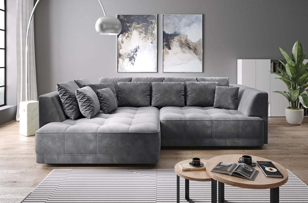 TIBERIS L – Canapé d'angle avec assise électrique – 286 x 207cm