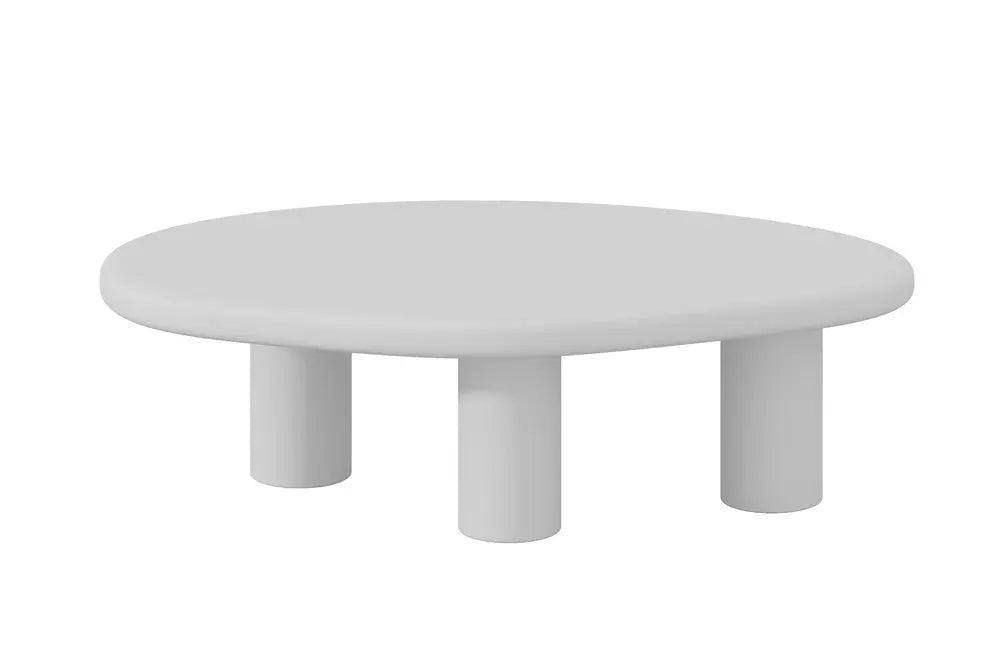 Table Basse Effet Ciment Ecru TAVINA - 120 cm