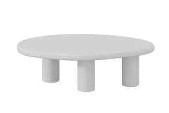 Table Basse Effet Ciment Ecru TAVINA - 120 cm
