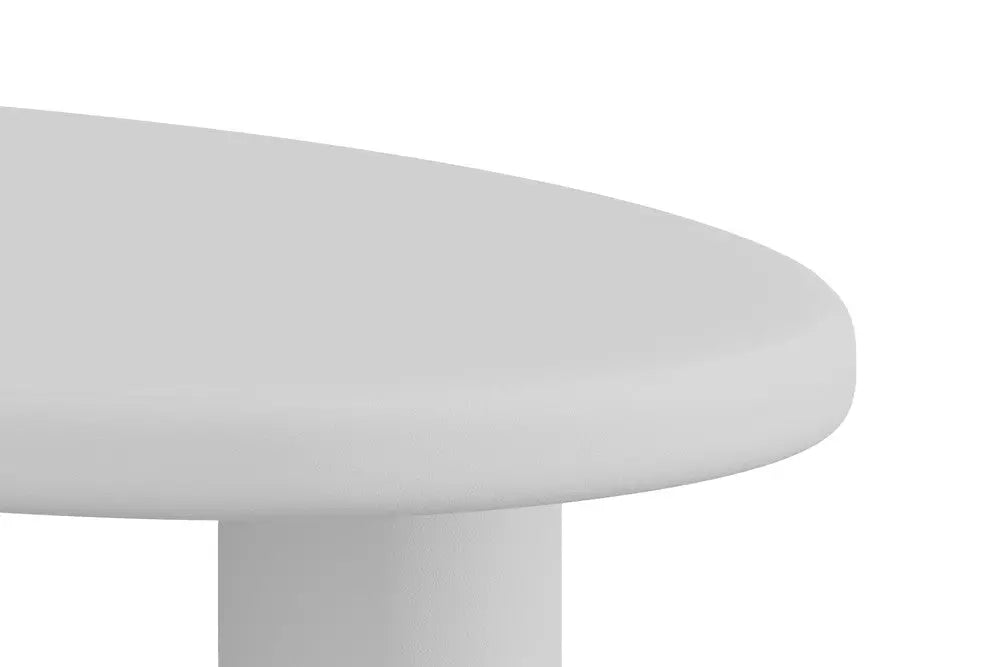 Table Basse Effet Ciment Ecru TAVINA - 120 cm