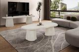 Table Basse Effet Ciment FARY Ciment Beige - 130 cm