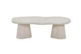Table Basse Effet Ciment FARY Ciment Beige - 130 cm