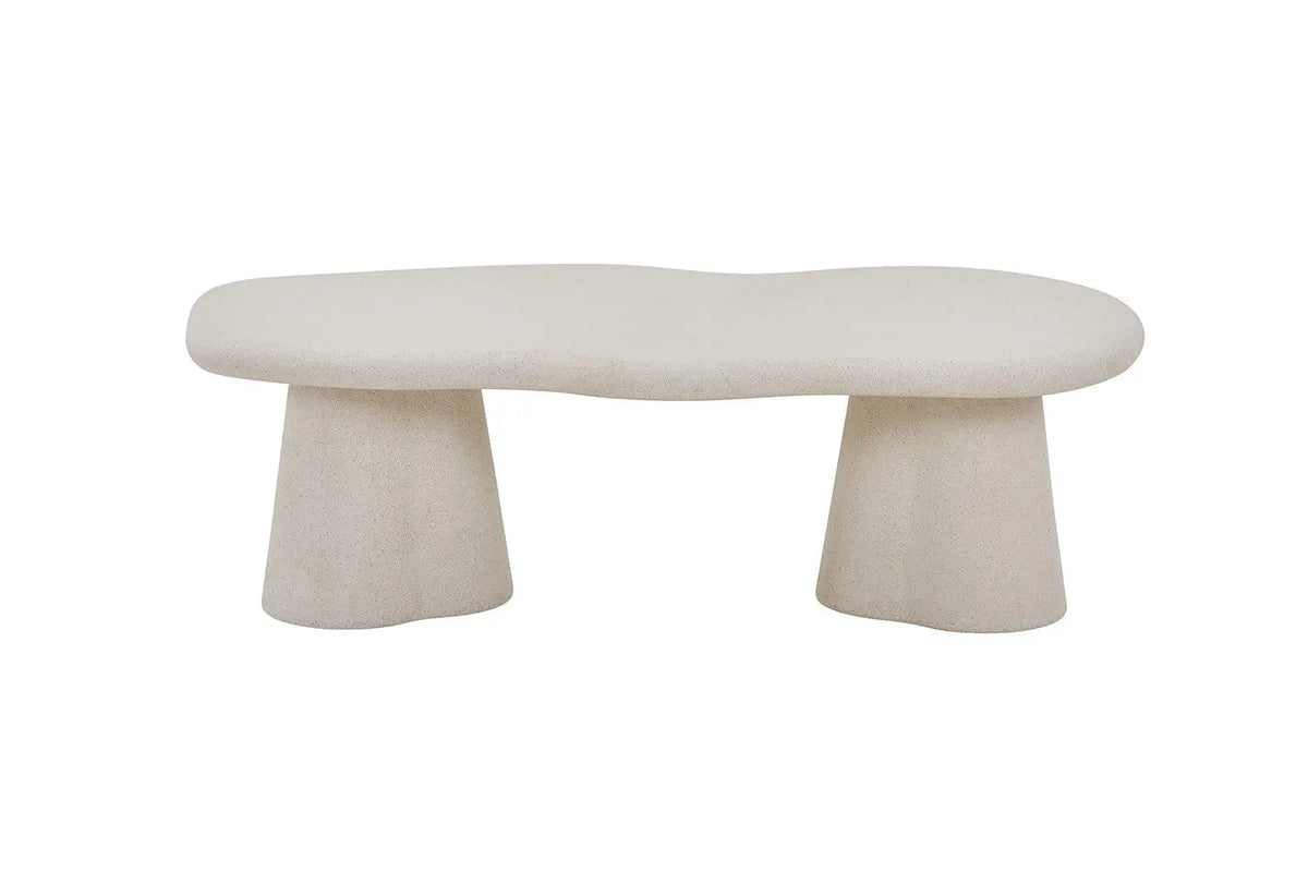 Table Basse Effet Ciment FARY Ciment Beige - 130 cm
