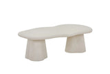 Table Basse Effet Ciment FARY Ciment Beige - 130 cm