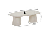Table Basse Effet Ciment FARY Ciment Beige - 130 cm