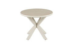 Table Basse Ronde NOAH en Pierre Frittée Beige - Ø 60 cm