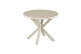 Table Basse Ronde NOAH en Pierre Frittée Beige - Ø 60 cm