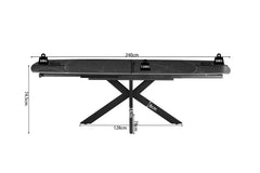 Table Extensible ARYA Ovale Danoise en Pierre - de 160 à 240 cm