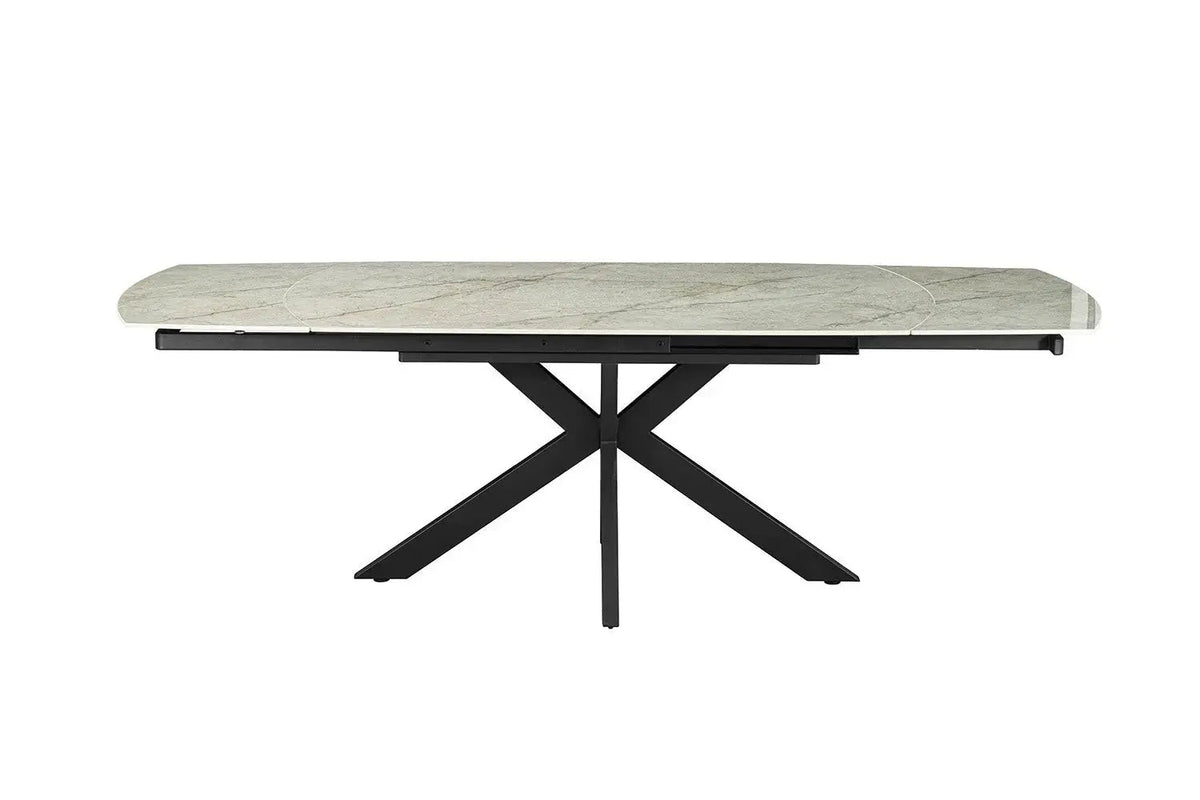 Table Extensible ARYA Ovale Danoise en Pierre - de 160 à 240 cm