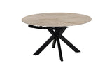 Table Extensible Ronde Plateau en Pierre ATHENYA - 140 x 90 à 140 cm
