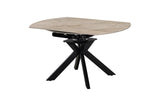 Table Extensible Ronde Plateau en Pierre ATHENYA - 140 x 90 à 140 cm