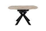 Table Extensible Ronde Plateau en Pierre ATHENYA - 140 x 90 à 140 cm
