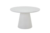 Table Ronde Effet Ciment Écru TAVINA pour salle à manger - 120 cm