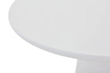 Table Ronde Effet Ciment Écru TAVINA pour salle à manger - 120 cm