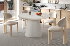 Table Ronde Effet Ciment FARY pour salle à manger - 120 cm